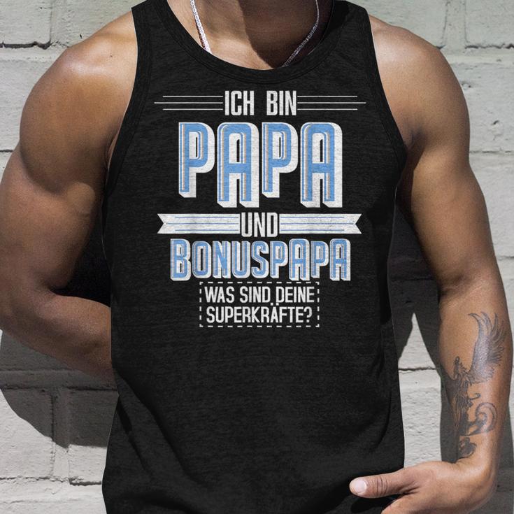 Ich Bin Papa Und Bonuspapa Was Sind Dein Superkraft I'm Tank Top Geschenke für Ihn