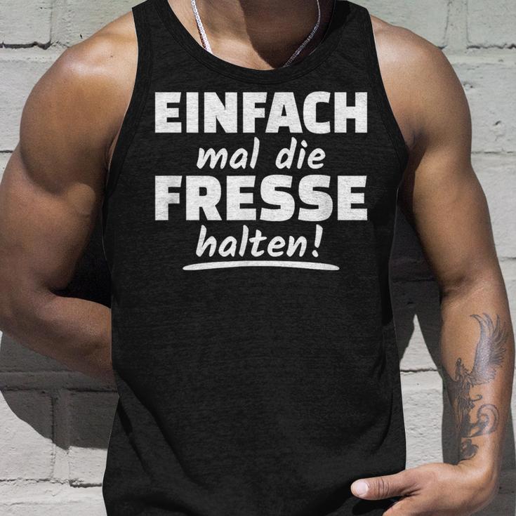 Ich Mal Die Fresse Halten Text In German Tank Top Geschenke für Ihn