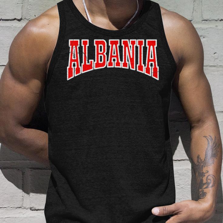 Kosovo Albania Tirana Flag Double Eagle Tank Top Geschenke für Ihn