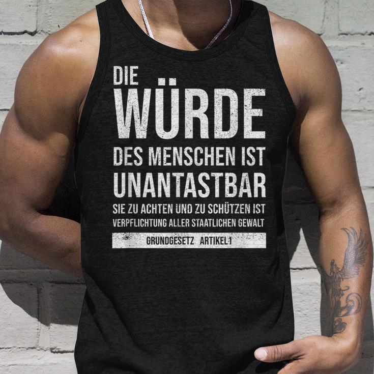 Basic Law Article 1 Die Würde Des Menschen Ist Unantastbar Tank Top Geschenke für Ihn