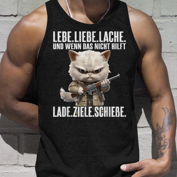 Lebe Liebe Lache Wenn Das Nicht Hilft Lade Ziele Schieße Tank Top Geschenke für Ihn