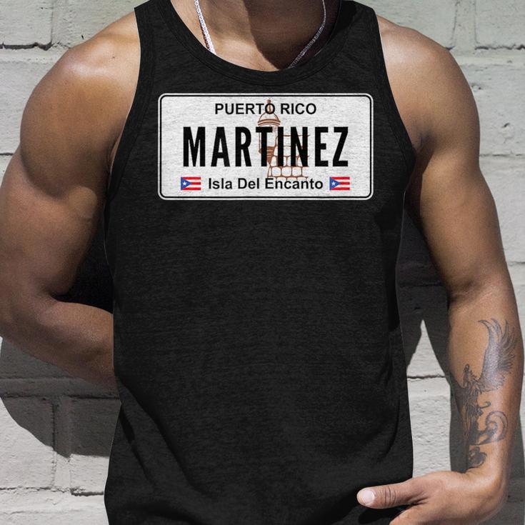 Martinez Last Name Puerto Rico License Plate Tank Top Geschenke für Ihn