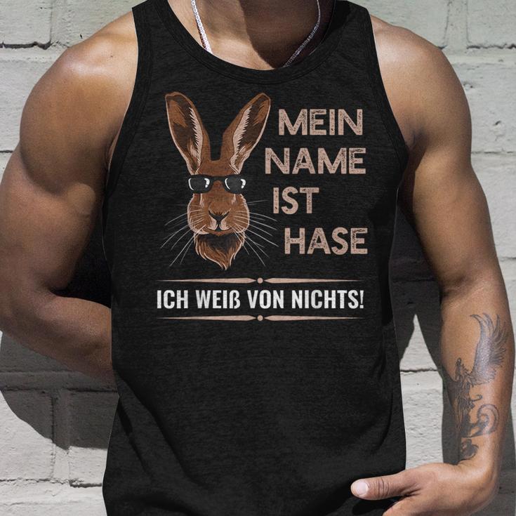 Mein Name Ist Hase Ich Weißon Nichts My Name Is Rabbit Tank Top Geschenke für Ihn