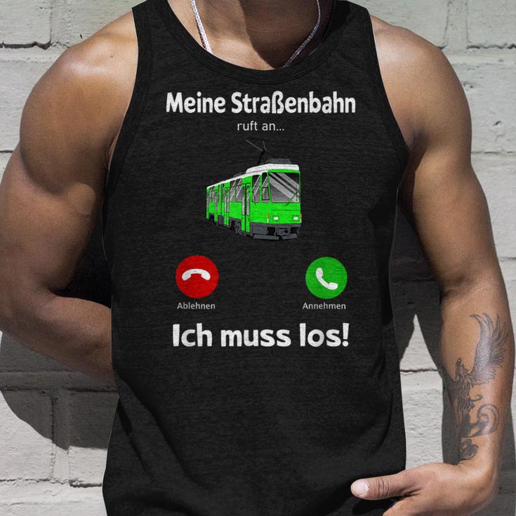 Meine Strassenbahn Ruft An Straßenbahnfahrer My Road Train Calling On Tank Top Geschenke für Ihn