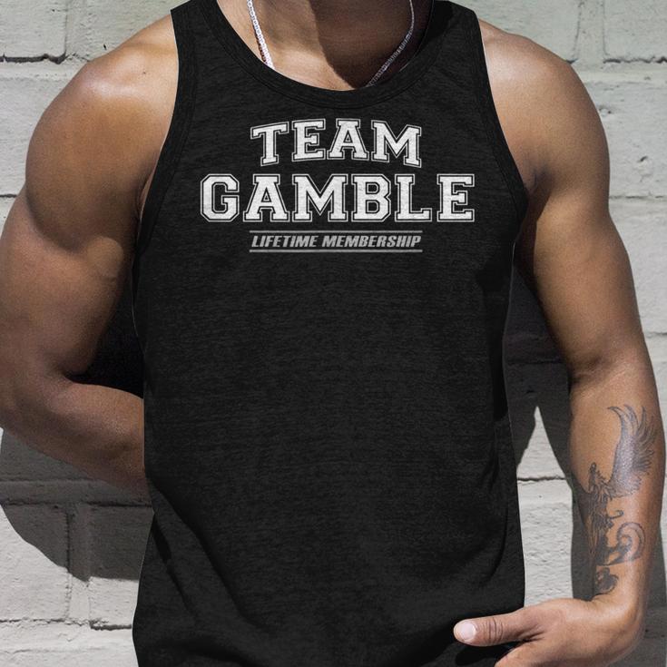 Team Gamble Stolzer Familiennachname Nachname Geschenk Tank Top Geschenke für Ihn