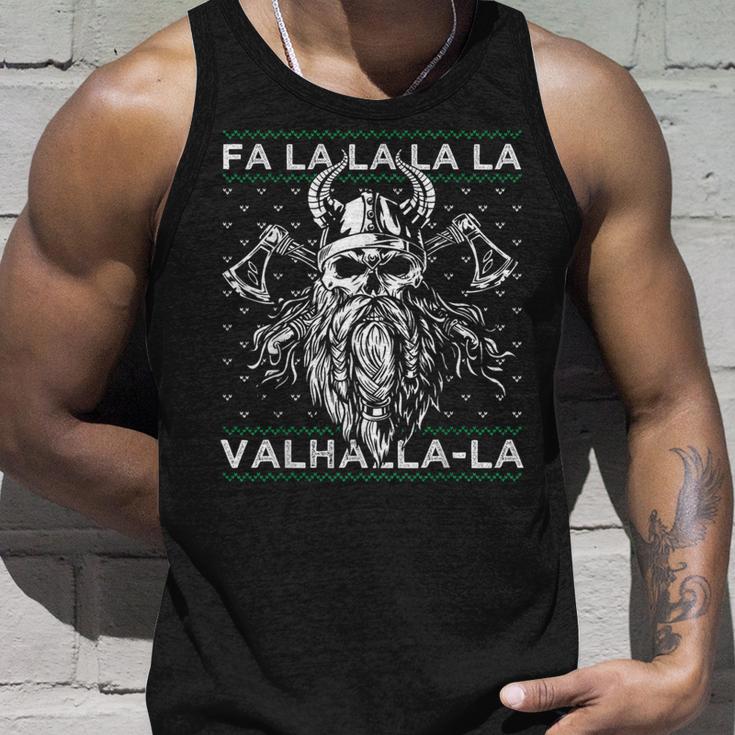 Ugly Christmas Fa La Laalhalla-Laiking Skull Tank Top Geschenke für Ihn