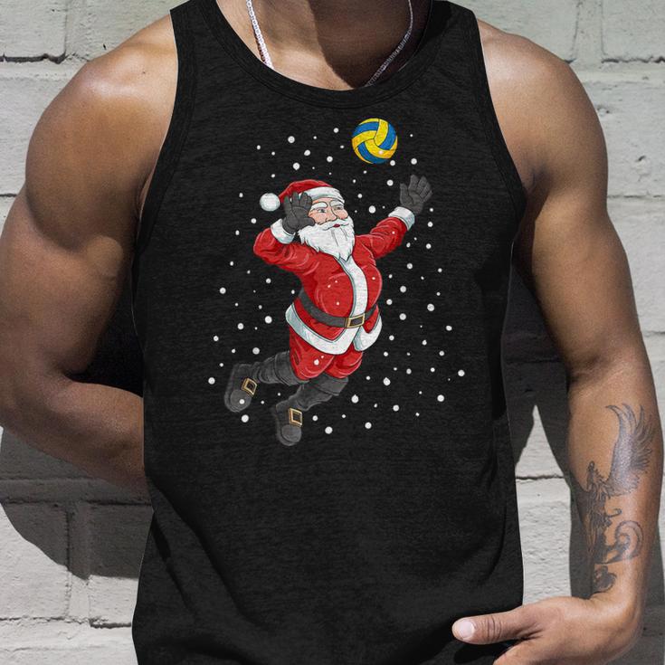 Volleyball Santa Claus Christmas Tank Top Geschenke für Ihn