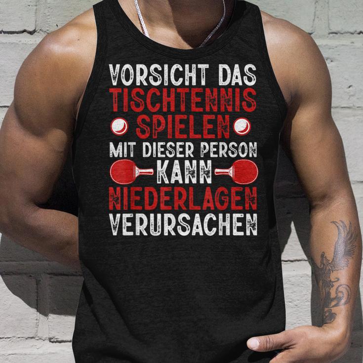 Vorsicht Das Tischtennis Spielen Ping Pong Tank Top Geschenke für Ihn