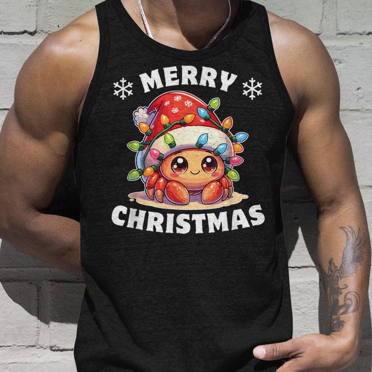 Weihnachtsmütze Weihnachten Lichterkette Einsiedlerkrebs Tank Top Geschenke für Ihn