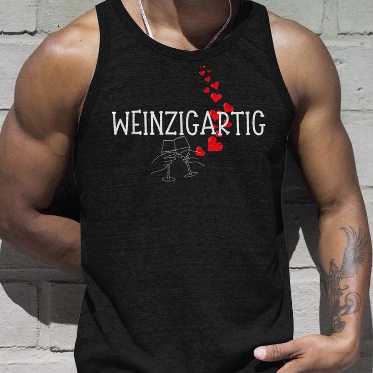 Weinzigartig Wein Weintrinker Genießer Weinliebhaber Tank Top Geschenke für Ihn