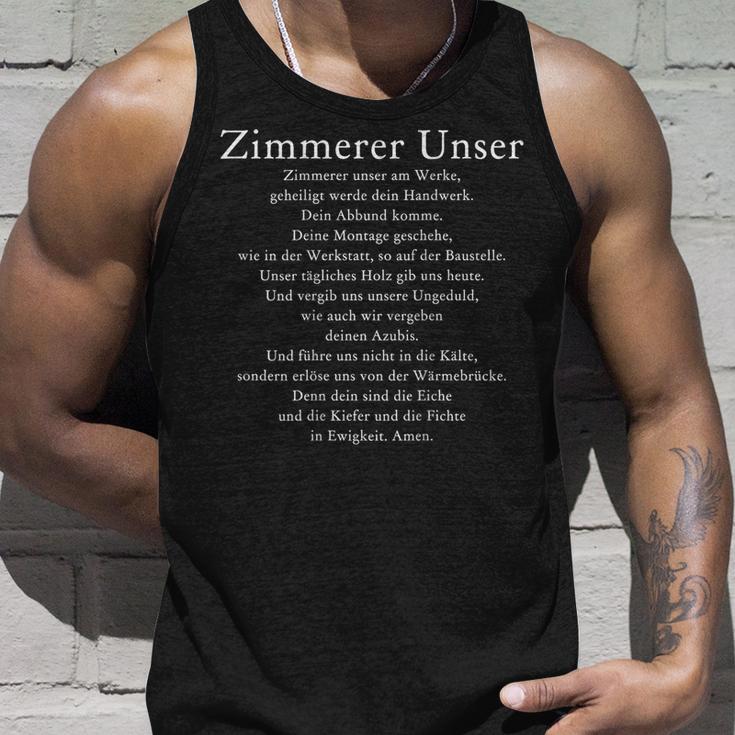 Zimmererer Unser Prayer Zimmerin Zimmererei Zimmermann Work Tank Top Geschenke für Ihn