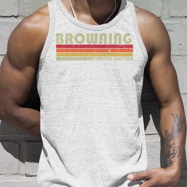 Browning Last Name Retrointage 80S Birthday Tank Top Geschenke für Ihn