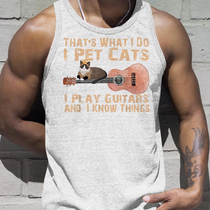 Das Ist Was Ich Mache Ich Pet Cats Ich Spiel Guitar & Ich Weiss Things Tank Top Geschenke für Ihn