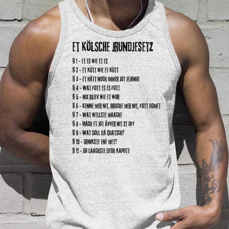 Et Kölsche Jrundjesetz Cologne Cologne Basic Law Carnival Tank Top Geschenke für Ihn