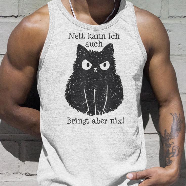 Nett Kann Ich Auch Bringt Aber Nix Cat Fun Gray S Tank Top Geschenke für Ihn