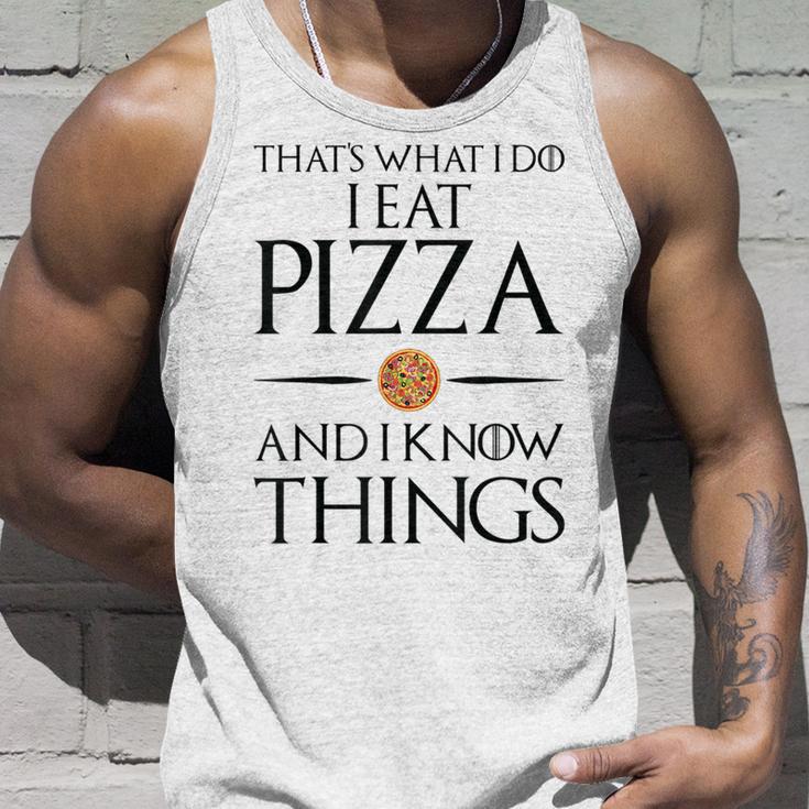 Pizza Das Ist Was Ich Essen Und Weiß Dinge German Gray Tank Top Geschenke für Ihn