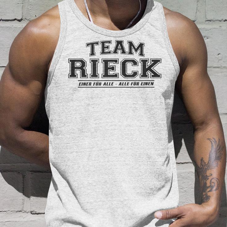 Team Rieck Stolze Familie Nachname Geschenk Tank Top Geschenke für Ihn