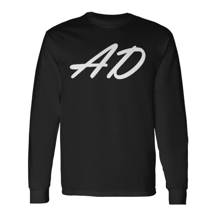 Ad Initials First Name A Last Name D All Names With A Langarmshirts Geschenkideen