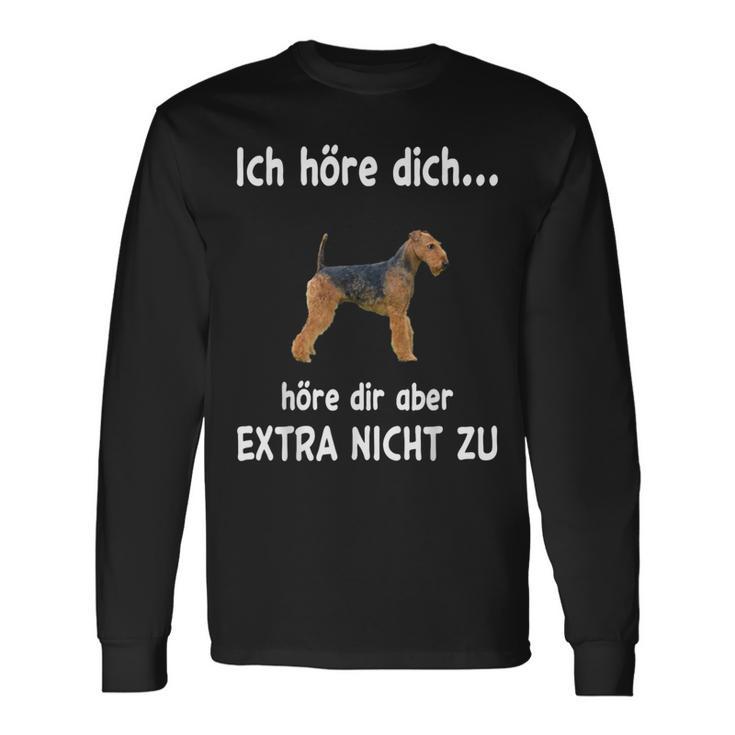 Airedale Terrier Hund Airedale Terrier S Langarmshirts Geschenkideen