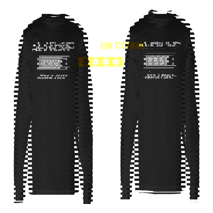 All-In En Cours Poker Humour Cadeau Poker Homme Tapis Jetons T-shirt à manches longues