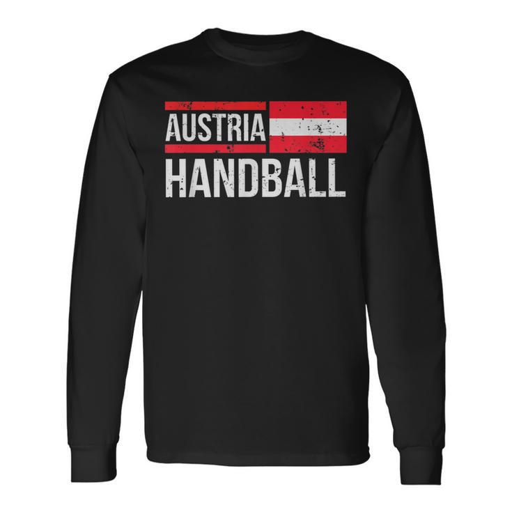 Austria Handball Flag Fan Team Player Jersey Langarmshirts Geschenkideen