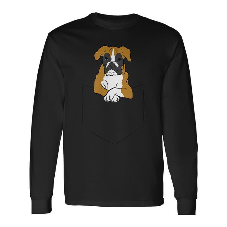 Boxer Dog In Bag Boxer Dog In Bag Dog Boxer Langarmshirts Geschenkideen