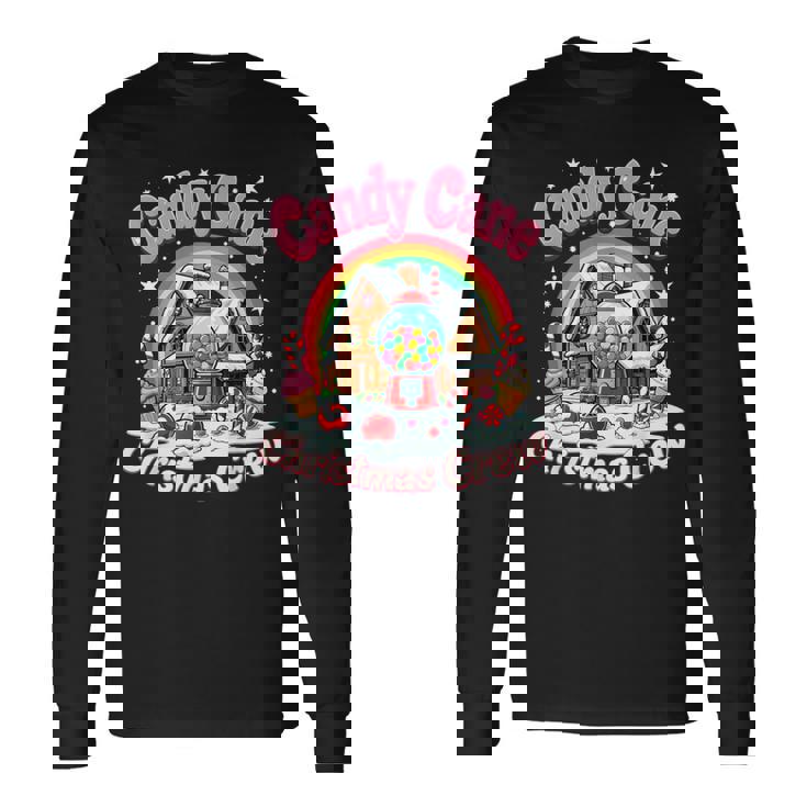 Candy Cane Christmas Crew House Candy Security Candyland Long Sleeve T-Shirt