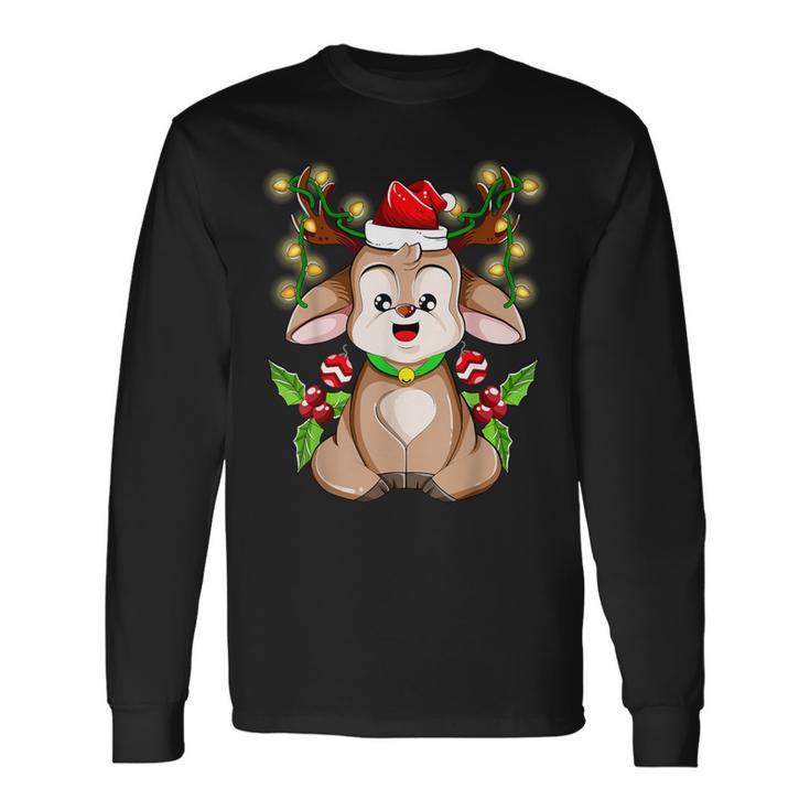 Christmas Cute Reindeer Christmas Langarmshirts Geschenkideen