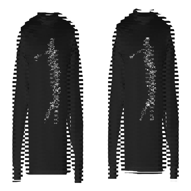 Christmas Golfer Golf Player Golfing Snowflake Long Sleeve T-Shirt