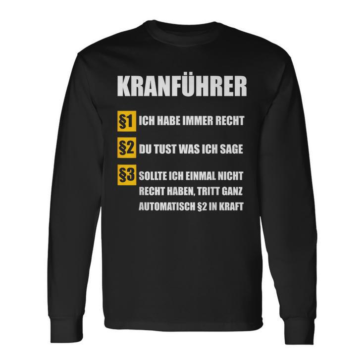 Crane Driver Langarmshirts Geschenkideen