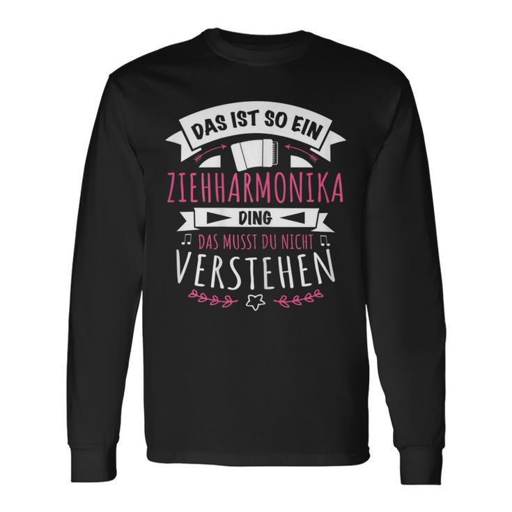 Damen Akkordeon Musiker Das Ist So Ein Ziehharmonika Ding Langarmshirts Geschenkideen