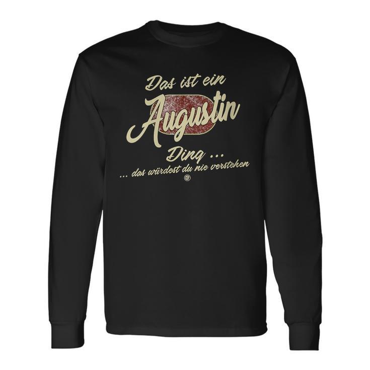 Damen Das Ist Ein Augustin Ding Lustiges Familie Augustin Mit-Ausschnitt Langarmshirts Geschenkideen