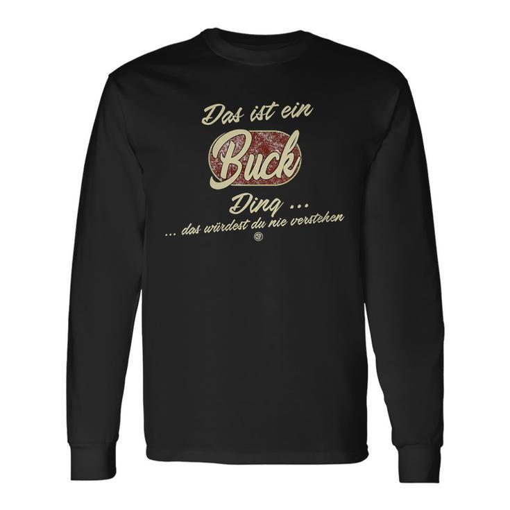 Damen Das Ist Ein Buck Ding Lustiges Familie Buck Mit-Ausschnitt Langarmshirts Geschenkideen