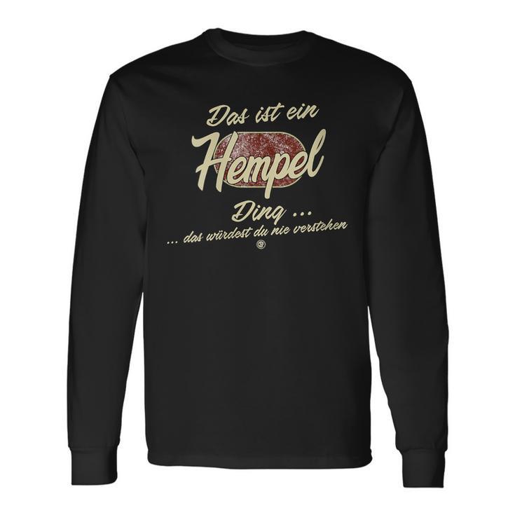 Damen Das Ist Ein Hempel Ding Lustiges Familie Hempel Mit-Ausschnitt Langarmshirts Geschenkideen