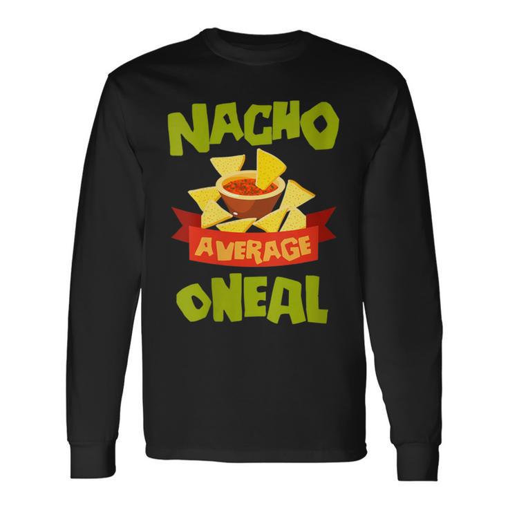 Damen Nacho Average Oneal Birthday Personalisierter Nachname Mit-Ausschnitt Langarmshirts Geschenkideen