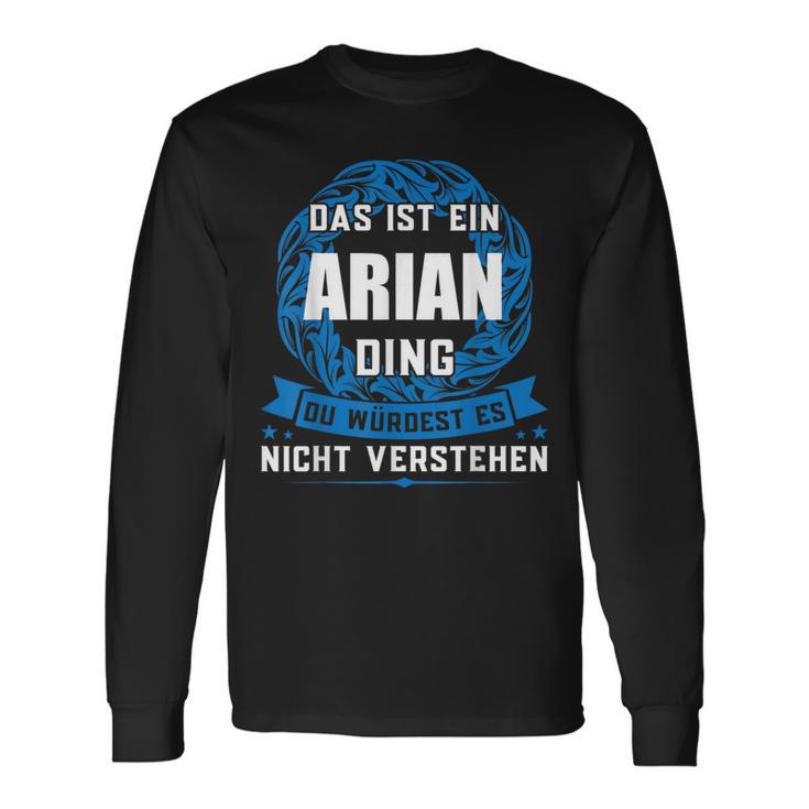 Das Ist Ein Arian Dingorname Langarmshirts Geschenkideen