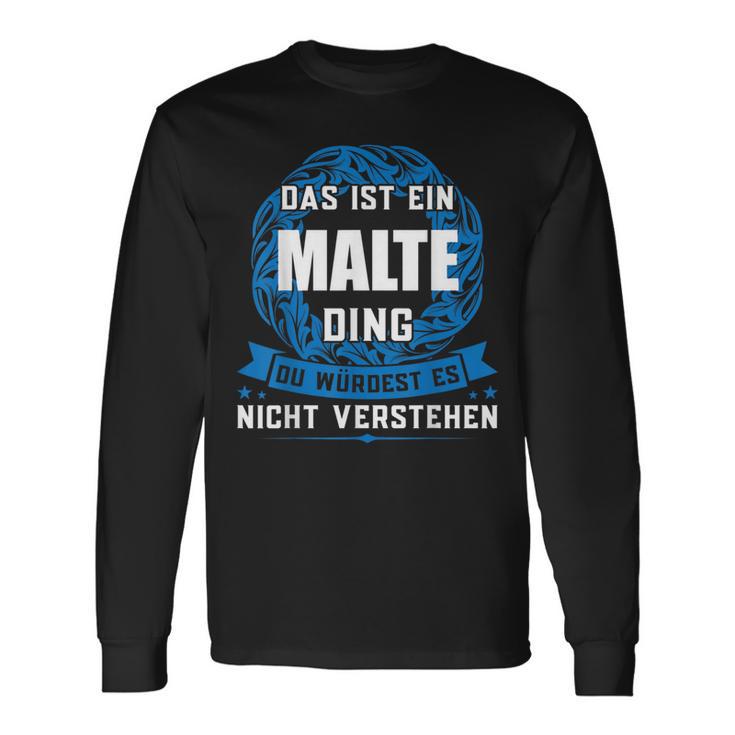 Das Ist Ein Malte Dingorname Langarmshirts Geschenkideen