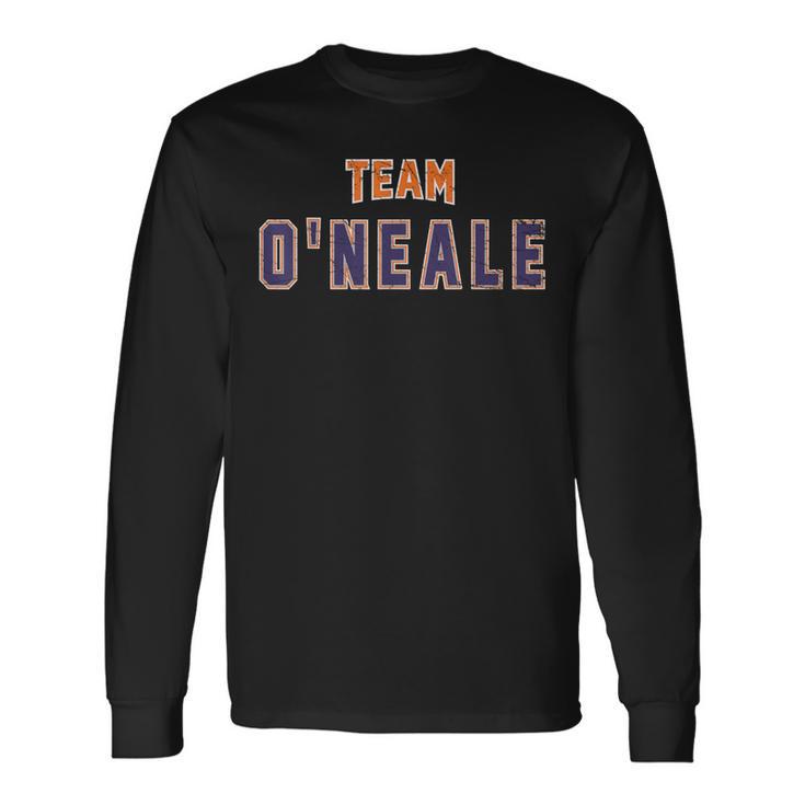 Distressed Team O'neale Last Name Proud Family Last Name Langarmshirts Geschenkideen