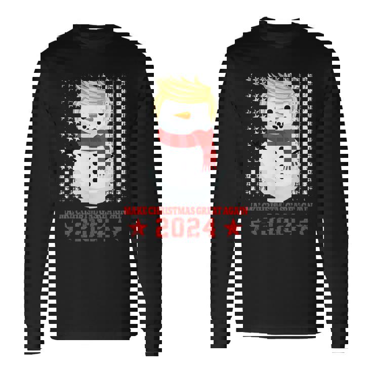Donald Trump 2024 Usa Make Christmas Great Again Xmas Long Sleeve T-Shirt