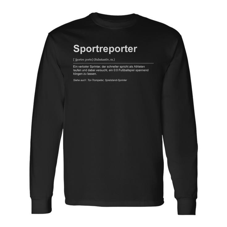 Dynamic Sportreporter Spannung Und Emotionen Langarmshirts Geschenkideen