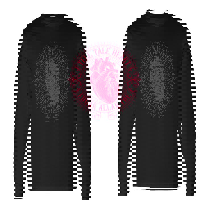 Edgar Allan Poe Tell-Tale Heart Littéraire T-shirt à manches longues Idées cadeaux