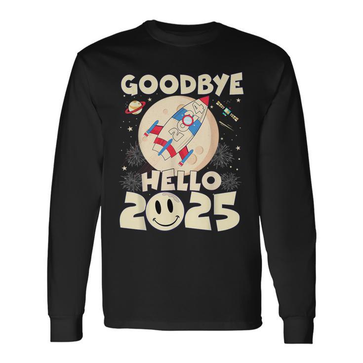 Family Pajamas Goodbye 2024 Hello 2025 Fly Happy New Year Long Sleeve T ...