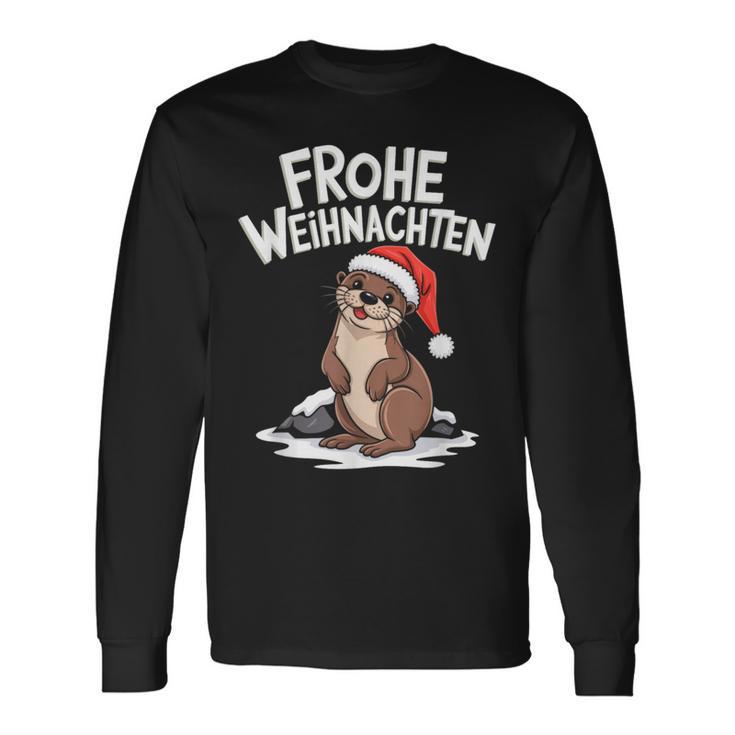 Frohe Weihnachten Otter Frohe Weihnachten Langarmshirts Geschenkideen