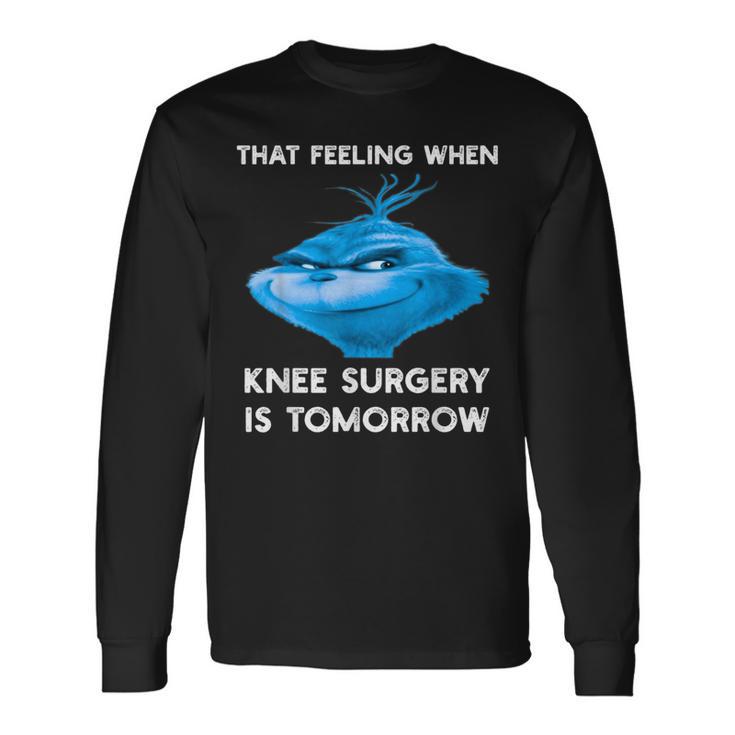 That Feeling When Knee Surgery Is Tomorrow Meme Men's Tshirt Back