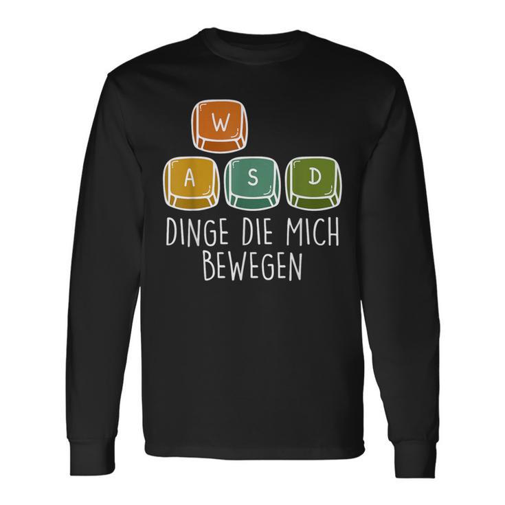 Gamer Dinge Die Mich Bewegen Game Consoleideo Game Langarmshirts Geschenkideen