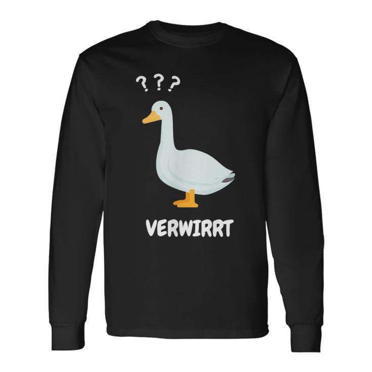 Ganserwirrt Lustiges Gänse Goose Meme Wortspiel Langarmshirts Geschenkideen