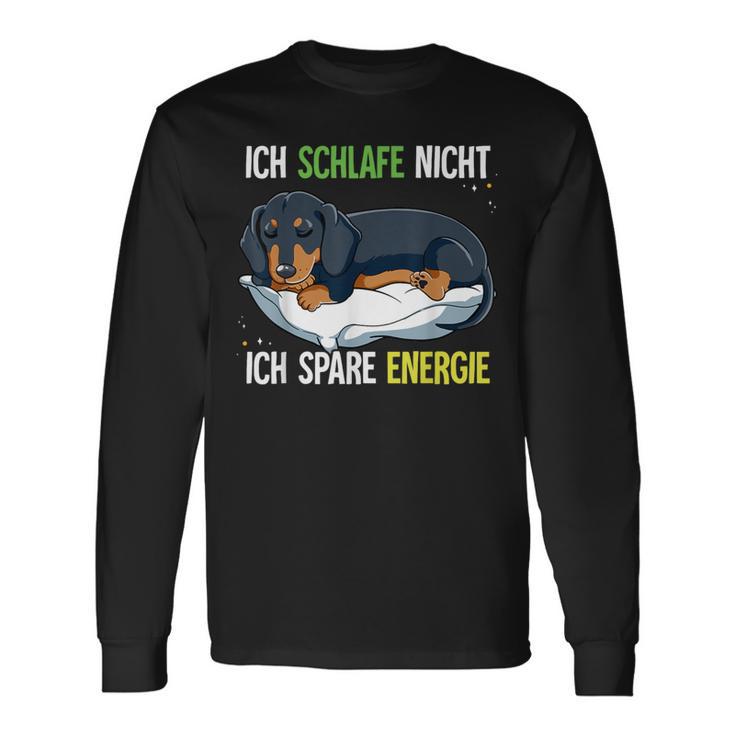 Ich Schlafe Nicht Ich Spare Energy Dachshund Langarmshirts Geschenkideen