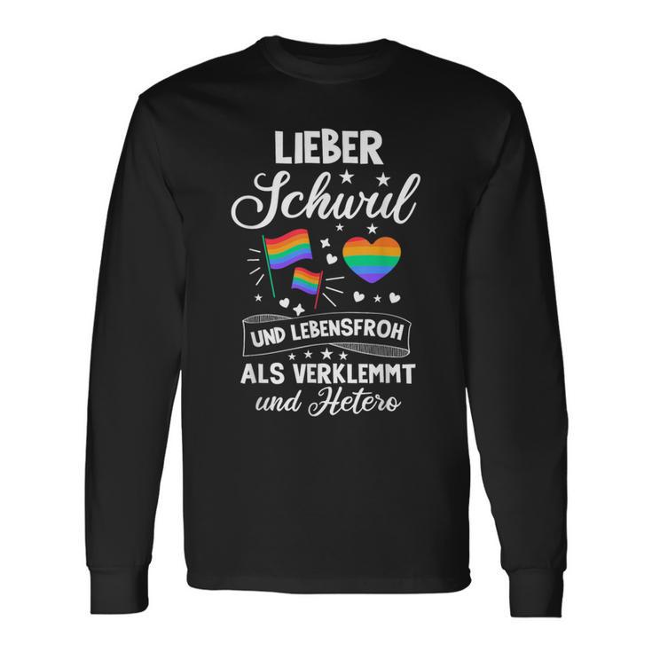 Lieber Schwul Und Lebensfroh Alserlemmund Und Hetero Pride S Langarmshirts Geschenkideen