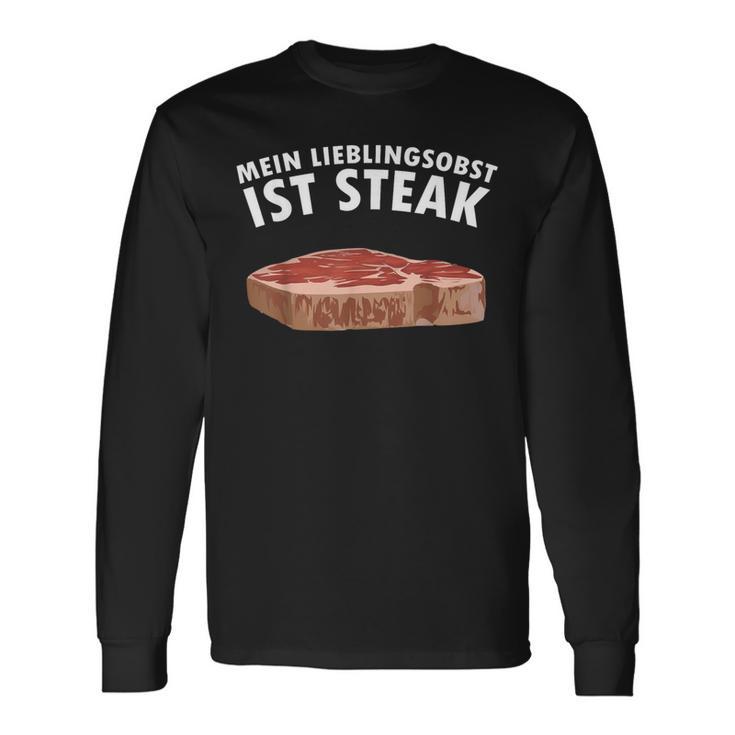 Mein Lieblingsobst Ist Steak Butcher Langarmshirts Geschenkideen