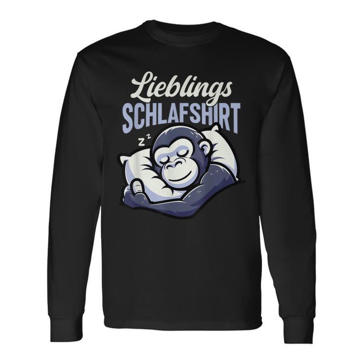 Offizielles Schlaf Gorilla Langschläfer Morgenmuffel Langarmshirts Geschenkideen